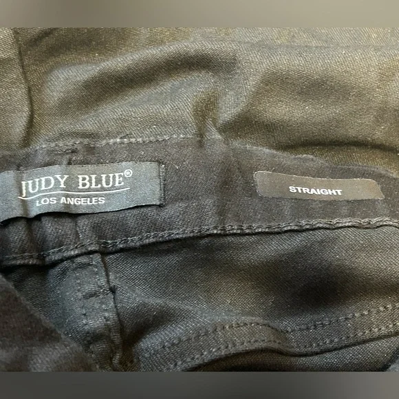 NWT Judy Blue Short Sleeve Straight Tummy Control Black Denim Jumpsuit